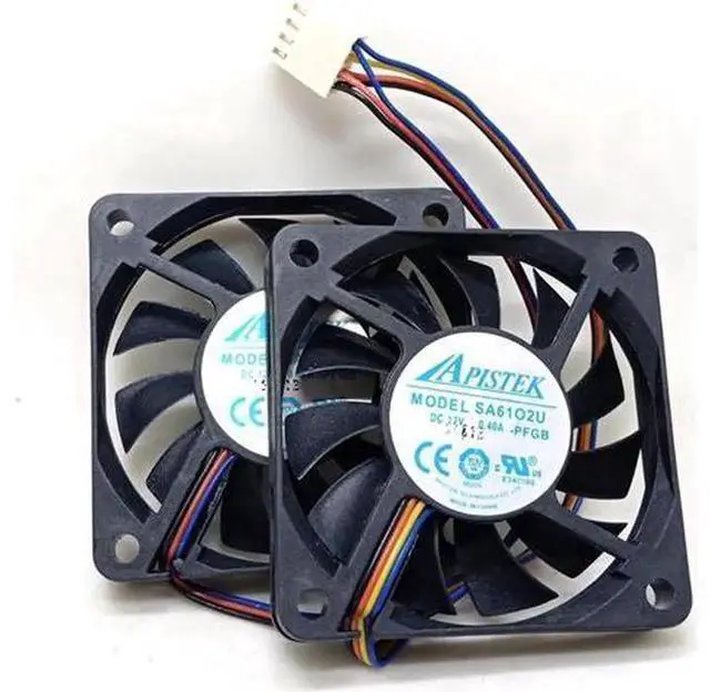 Main image of 2Pcs Slim 60x60x10mm 4Pin PWM Cooling Fan, APISTEK SA6102UPFGA 6010 6CM Thin Replacement Fan for Shuttle XH170V Slim Mini PC, DC12V HighAirflow Internal Chassis Cooling Fan Kit