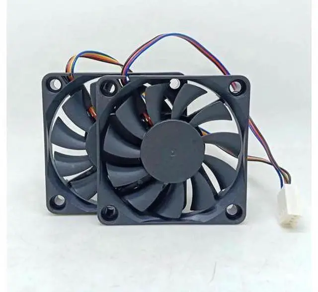 Alt view image 3 of 3 - 2Pcs Slim 60x60x10mm 4Pin PWM Cooling Fan, APISTEK SA6102UPFGA 6010 6CM Thin Replacement Fan for Shuttle XH170V Slim Mini PC, DC12V HighAirflow Internal Chassis Cooling Fan Kit