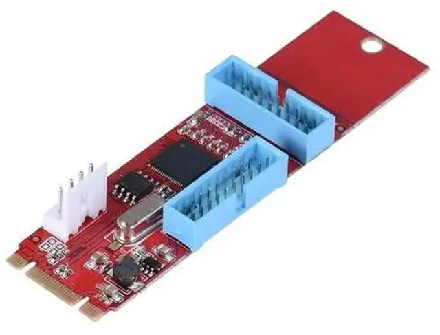 Main image of 2Port 1920Pin USB3.0 Female to NGFF M.2 B+M Key Male Adapter Converter Card, M.2 B+M to USB3.0 Expansion Card with 4Pin Power Connector, No Driver Required for Desktop PC Hardware Upgrade