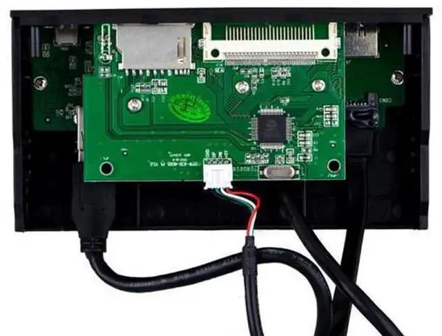 Alt view image 2 of 5 - PC FrontPanel Internal USB3.0 eSATA TypeC TF SD Card Reader Hub, 3.5Inch Bay MultiFunction Internal Desktop Front Panel with Card Reading USB Expansion for Desktop Computer Chassis