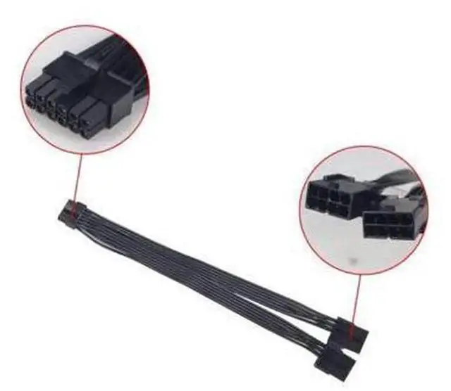 Alt view image 4 of 7 - Dual PCIe 68Pin Female to Mini 12Pin Male GPU Power Adapter Cable, Double 8Pin to 12Pin Graphics Card Power Converter for NVIDIA GeForce RTX 3080 RTX 3090 RTX30 Series GPU