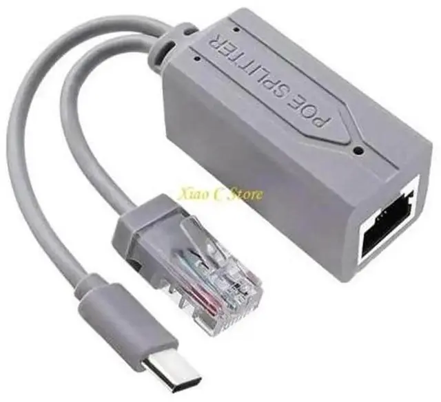 Main image of Compact USBC PoE Splitter, 48V to 5V 2.4A PoE Power Separator Compliant with IEEE802.3af Standard, PoE to USBC Output for NonPoE Devices Seamless Network Integration