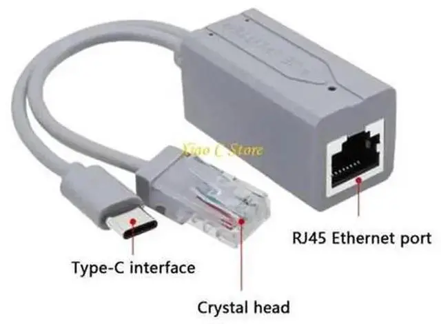 Alt view image 6 of 7 - Compact USBC PoE Splitter, 48V to 5V 2.4A PoE Power Separator Compliant with IEEE802.3af Standard, PoE to USBC Output for NonPoE Devices Seamless Network Integration