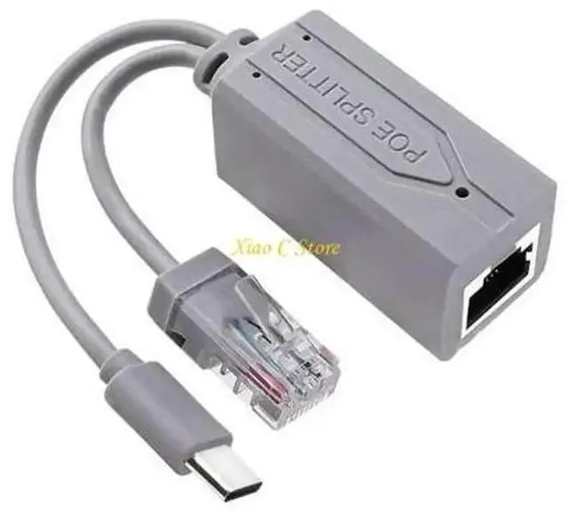 Alt view image 7 of 7 - Compact USBC PoE Splitter, 48V to 5V 2.4A PoE Power Separator Compliant with IEEE802.3af Standard, PoE to USBC Output for NonPoE Devices Seamless Network Integration
