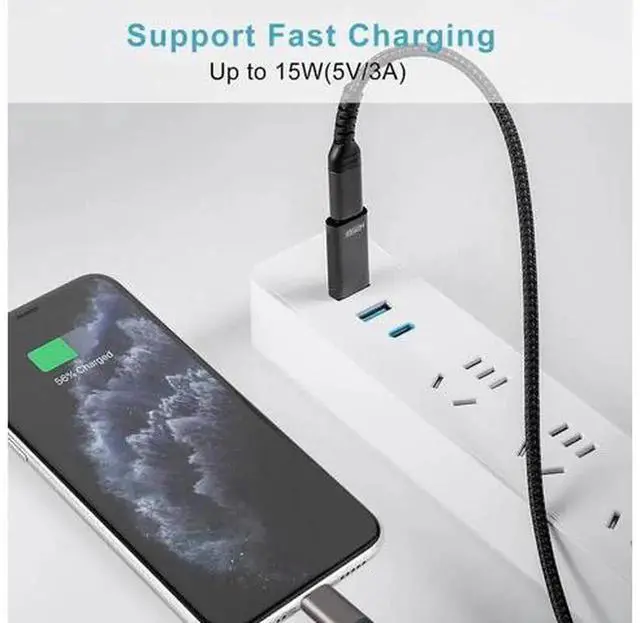 Alt view image 2 of 7 - 4Pack USBC to USB Adapters, 2×USBC to USBA & 2×USBA to USBC Female Converter, HighSpeed Data Transfer & Fast Charging for iPhone, iPad, PC, Laptop and USBC Enabled Devices