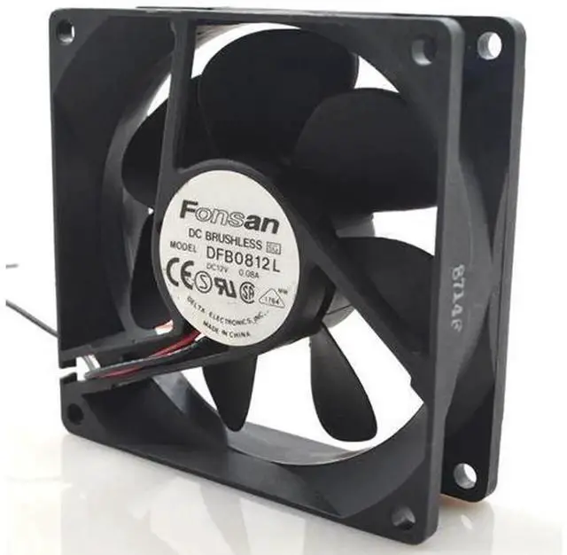 Main image of For Delta 8025 80x25mm 12V 0.08A 8CM DFB0812L UltraQuiet 2Wire Cooling Fan, Replacement Computer Chassis Power Supply DC Cooling Fan for Desktop Case PSU Ventilation