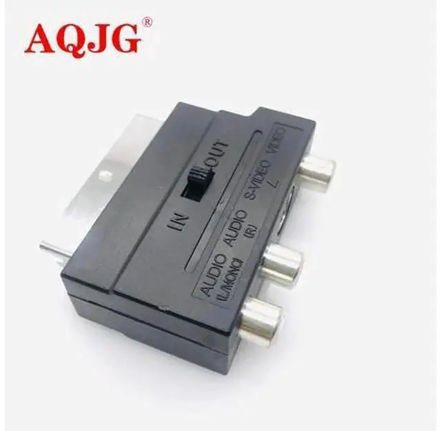 Alt view image 3 of 6 - RGB Scart to 3 RCA SVideo Adapter, Composite RCA SVHS SVideo AV Audio Video Converter for DVD Recorder, TV, Television, Projector Analog Signal Media Connection Accessory