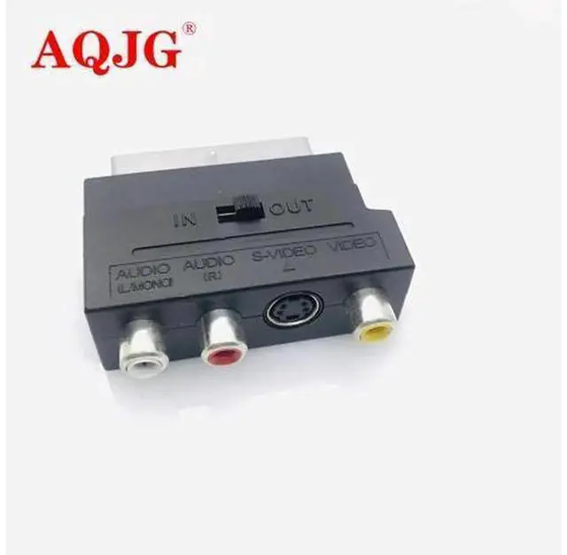 Alt view image 5 of 6 - RGB Scart to 3 RCA SVideo Adapter, Composite RCA SVHS SVideo AV Audio Video Converter for DVD Recorder, TV, Television, Projector Analog Signal Media Connection Accessory