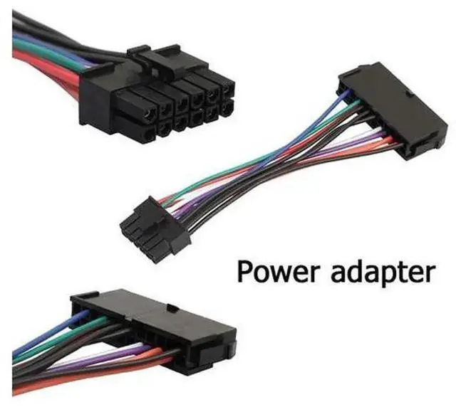 Alt view image 3 of 7 - 15cm ATX 24Pin Female to 12Pin Male Motherboard Power Converter Cable, Custom PSU Adapter Cord for Acer Q87H3AM Mainboard Replacement Power Mod Accessory