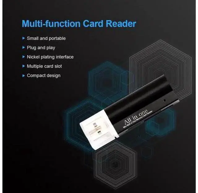 Alt view image 5 of 5 - USB2.0 Mini Rotatable MultiinOne Memory Card Reader Adapter, Portable TF Micro SD Card Reader for Phone Dash Cam Recorder, Desktop Laptop PlugandPlay Storage Accessory