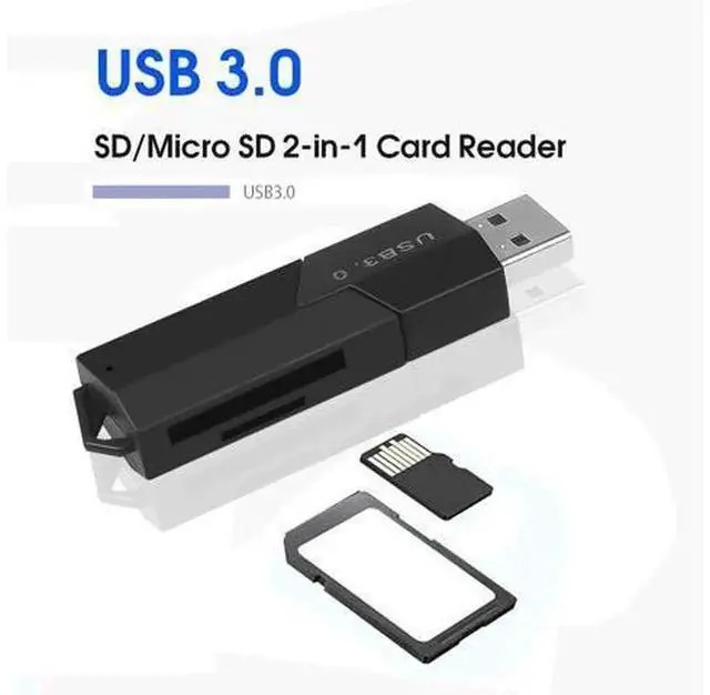 Alt view image 3 of 5 - USB 3.0 Multi Smart Card Reader Adapter, High Speed Memory Card Reader for Micro SD, SDXC, TFlash TF Cards, PlugandPlay Portable Card Reader for Desktop PC, Laptop File & Photo Data Transfer
