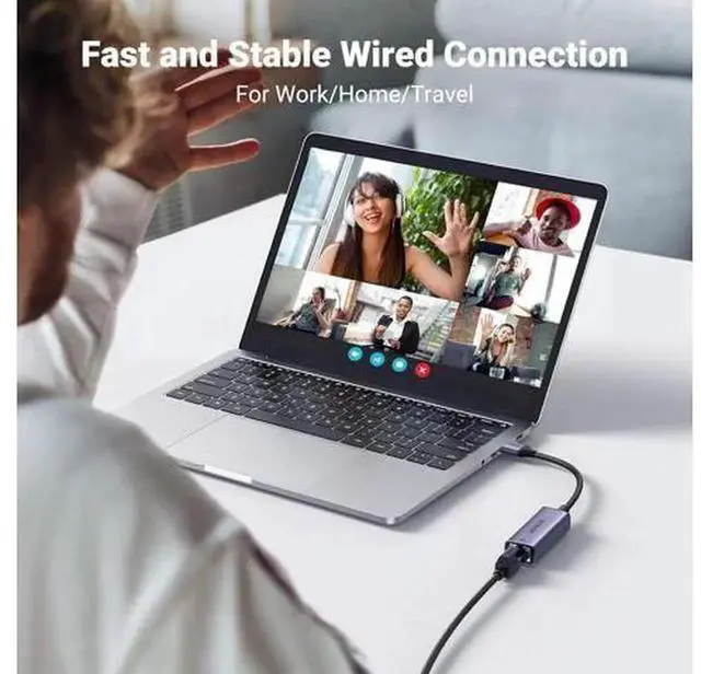 Alt view image 3 of 6 - UGREEN USB 3.0 to Gigabit Ethernet RJ45 LAN Network Adapter, 10/100/1000Mbps Wired Network Converter, DriverFree for Nintendo Switch, Windows, macOS, Linux, Laptops & Desktop PC Internet Connection