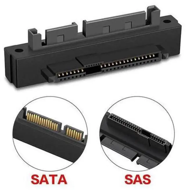 Alt view image 4 of 4 - 3Pack SFF8482 SAS Female to SATA Male 15Pin 90 Degree Bend Angle Adapter Converter, RightAngled Power Connector for Motherboard, Hard Drive Cable SpaceSaving Internal PC Wiring Solution