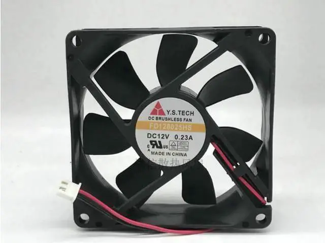 Main image of FD128025HS 8025 DC 12V Brushless Cooling Fan, 80x80x25mm 8cm PC Case Fan 0.23A, HighSpeed BallBearing Ventilation Fan for Computer Chassis, Power Supply and Industrial Equipment