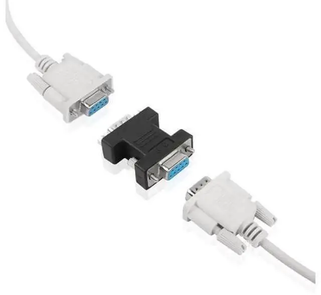 Alt view image 2 of 6 - RS232 DB9 Female to Male Serial Extender Adapter, Black 9Pin DB9 Serial Coupler Converter, for PLC, POS, Access Control and Other RS232 Serial Communication Interface Devices