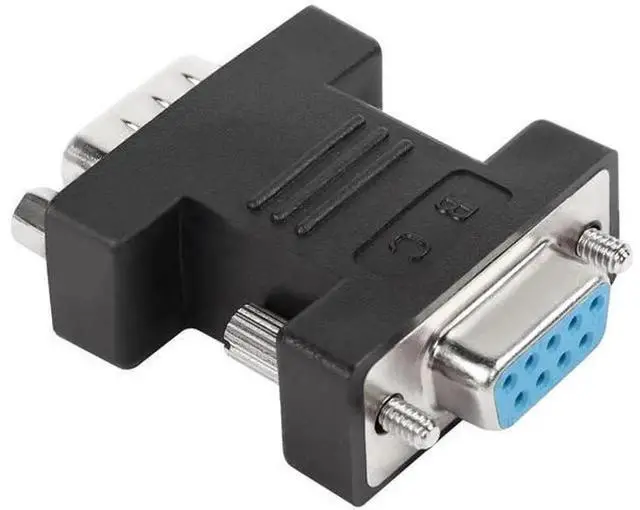 Main image of RS232 DB9 Female to Male Serial Extender Adapter, Black 9Pin DB9 Serial Coupler Converter, for PLC, POS, Access Control and Other RS232 Serial Communication Interface Devices