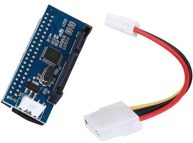 Alt view image 2 of 6 - 39Pin IDE PATA to SATA Adapter Converter Card, IDE to SATA Connector for 3.5" IDE PATA Hard Disk Drive, Comes With Data & Power Cable for Old PATA HDD Storage Retrofit