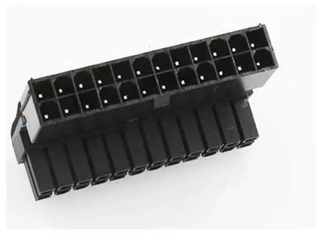 Alt view image 2 of 4 - 90Degree ATX 24Pin to 24Pin Motherboard Power Adapter Connector, RightAngle 24Pin ATX Mainboard Power Plug for Modular PSU, Neat Internal Chassis CableManagement for Desktop PC Build