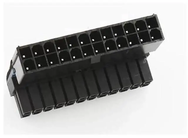 Main image of 90Degree ATX 24Pin to 24Pin Motherboard Power Plug Adapter, RightAngle 24Pin ATX Mainboard Power Connector for Modular PSU, Desktop PC Chassis Cable Management Adapter AABBCCDDFF