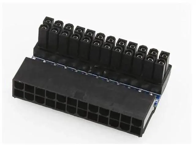 Alt view image 6 of 6 - 90Degree ATX 24Pin to 24Pin Motherboard Power Plug Adapter, RightAngle 24Pin ATX Mainboard Power Connector for Modular PSU, Desktop PC Chassis Cable Management Adapter AABBCCDDFF