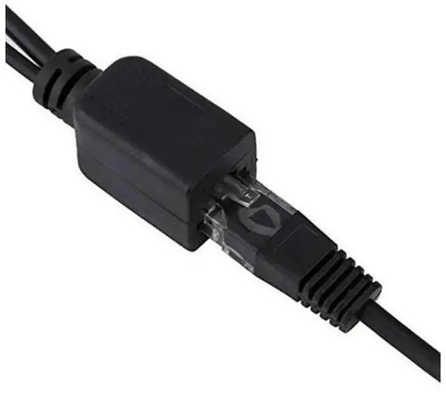 Alt view image 4 of 5 - 2Pcs Passive PoE Injector Splitter Cable Kit, RJ45 LAN DC Male Power Over Ethernet Adapter, Black, for IP Security Camera, Network Switch, Passive POE Power Supply Transmission Accessory