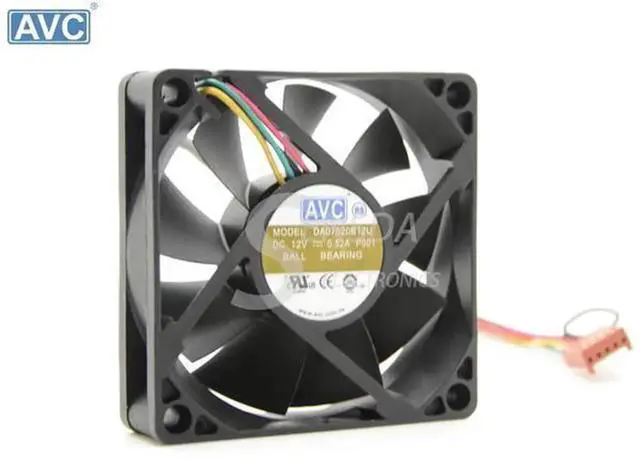 Main image of Wholesale AVC DA07520B12U 7520 Cooling Fan, 75×75×20mm DC12V 0.52A 4Wire PWM Temperature Speed Control Fan for Computer CPU, Server Chassis Cooling Replacement