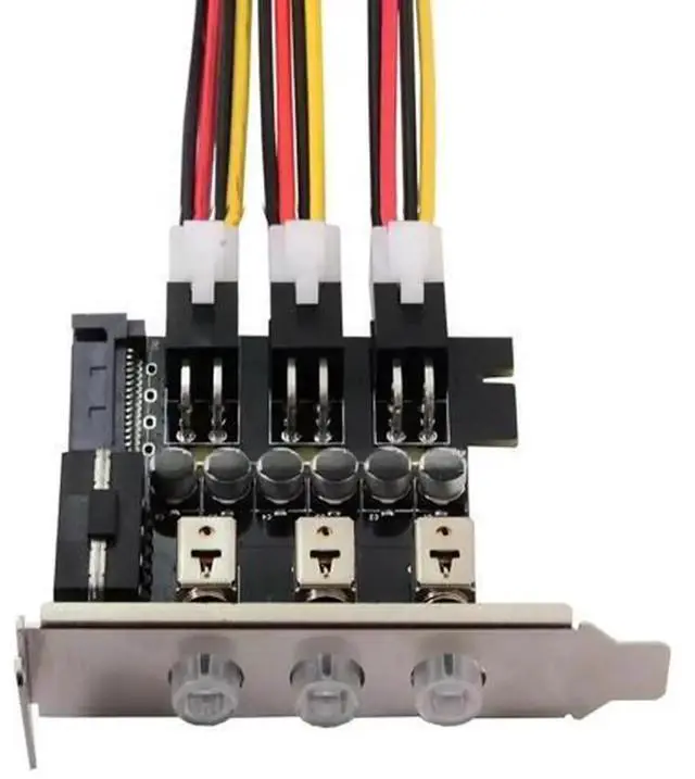 Main image of 3Port HTPC HDD Power Switch Module, Manual Hard Drive Power Controller for 80mm HalfHeight Chassis Bay, MultiSystem Switching Selector for PC SSD HDD Independent Power OnOff Control