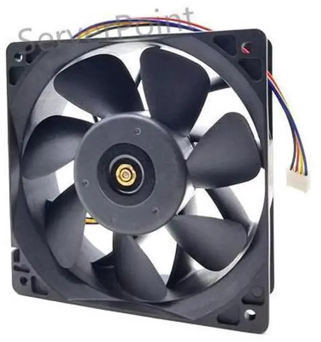 Alt view image 2 of 2 - Delta QFR1212GHEPWM 4Pin Cooling Fan, 120×120×38mm 12038 DC12V 2.7A HighSpeed Dual Ball Bearing Fan, PWM Speed Control Replacement Fan for Server Cabinet and Bitcoin Miner Heat Dissipation