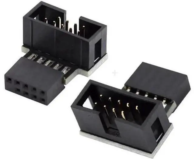 Main image of 1Set Up & Down Angled 90Degree USB 2.0 Motherboard Header Extension Adapter, 10Pin 9Pin Male to Female RightAngle Converter for Desktop Mainboard Internal USB Port Wiring