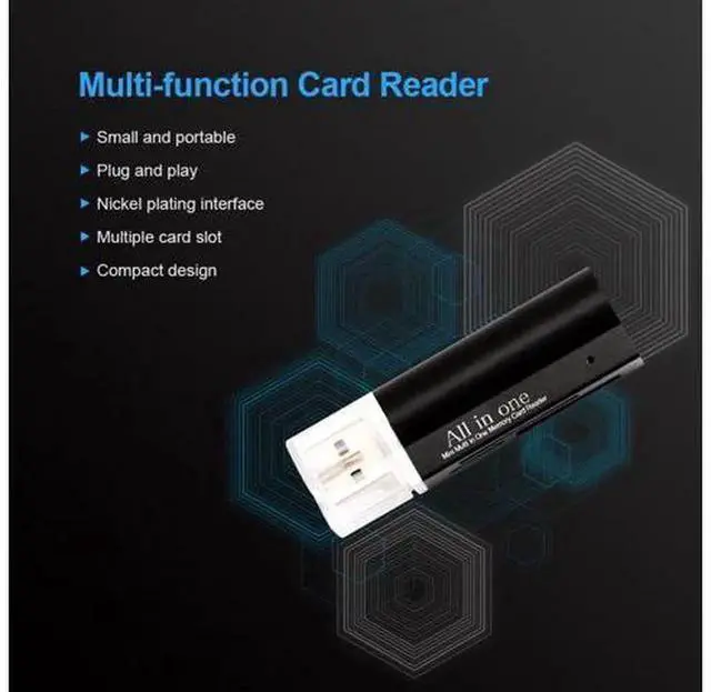 Alt view image 5 of 5 - USB 2.0 Mini MultiinOne Memory Card Reader, Rotatable USB Card Reader for TF Card, Compatible with Recorder, Phone Storage Card, Portable SmallSize Memory Card Adapter