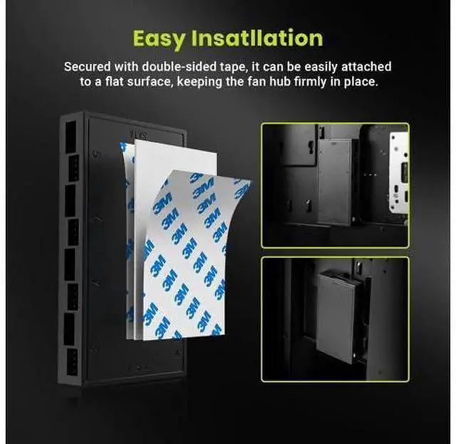 Alt view image 4 of 7 - IDCOOLING HA08 PWMARGB Fan Hub, 8×4Pin PWM Ports & 8×5V ARGB Ports, SATAPowered MotherboardSync Fan Splitter for PC Case Internal Cooling Fan Cable Management