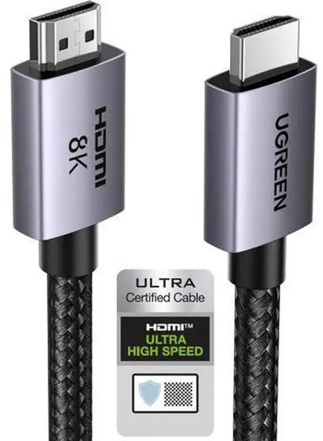 Main image of UGREEN Certified UltraHighSpeed HDMI 2.1 Cable 48Gbps 6.6FT Aluminum Shell, Supports 8K@60Hz 4K@240Hz 10K, HDCP2.2/2.3 eARC HDR10 Dolby for Game Console TV Monitor
