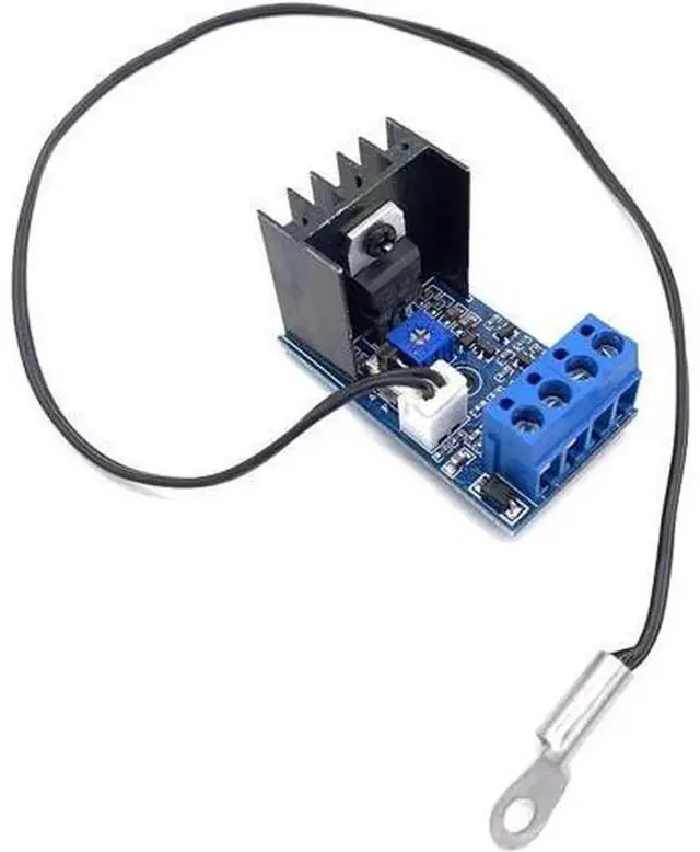 Alt view image 4 of 7 - DC12V 1A Automatic Temperature Controlled Fan Speed Governor with Sensor, Intelligent PC CPU Case Fan Speed Controller, Compatible with 2Wire 3Wire 4Wire Cooling Fans