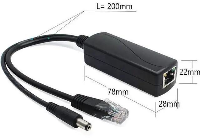 Alt view image 6 of 6 - ANVISION AVPS12G Gigabit PoE Splitter, 48V PoE Input to 12V 2A DC Output Ethernet Adapter, PoE Power Splitter for Security Camera, Wireless AP, VoIP Phone and Network Devices