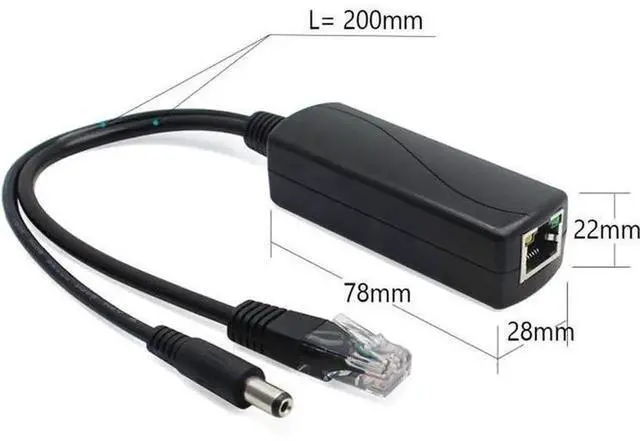 Alt view image 6 of 6 - ANVISION AVPS12G Gigabit PoE Splitter, 48V PoE Input to 12V 2A DC Output Ethernet Adapter, IEEE802.3af Compliant PoE Power Splitter for Security Camera, Wireless AP, VoIP Phone Network Devices