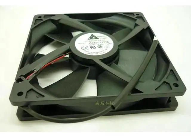 Alt view image 4 of 4 - Delta AFB1312M 13525 Case Cooling Fan, 135×135×25mm 13.5CM DC12V 0.38A 2Wire Axial Fan, Replacement Ventilation Fan for Computer Chassis, Power Supply and Industrial Cabinet
