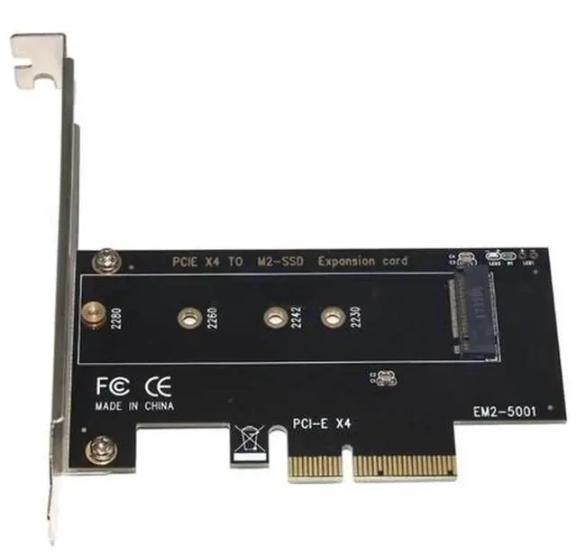 Main image of MKey M.2 NVMe SSD to PCIe 3.0 X4 Adapter Card, M.2 SSD Riser Card Supports 2230 2242 2260 2280 Size Drives, Compatible with PCIE X4 X8 X16 Desktop Motherboard Slots