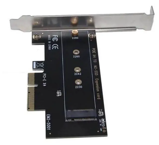 Alt view image 2 of 6 - MKey M.2 NVMe SSD to PCIe 3.0 X4 Adapter Card, M.2 SSD Riser Card Supports 2230 2242 2260 2280 Size Drives, Compatible with PCIE X4 X8 X16 Desktop Motherboard Slots