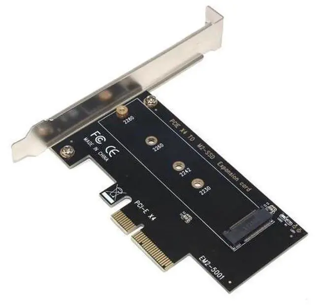 Alt view image 3 of 6 - MKey M.2 NVMe SSD to PCIe 3.0 X4 Adapter Card, M.2 SSD Riser Card Supports 2230 2242 2260 2280 Size Drives, Compatible with PCIE X4 X8 X16 Desktop Motherboard Slots