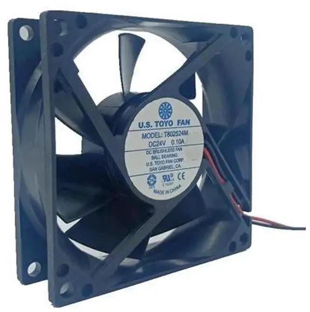 Main image of 8025 UltraQuiet Cooling Fan T802524M, 80×80×25mm 8CM DC24V 0.10A 2Wire Axial Fan, LowNoise Replacement Vent Fan for Power Supply, Chassis and Industrial Equipment Heat Dissipation