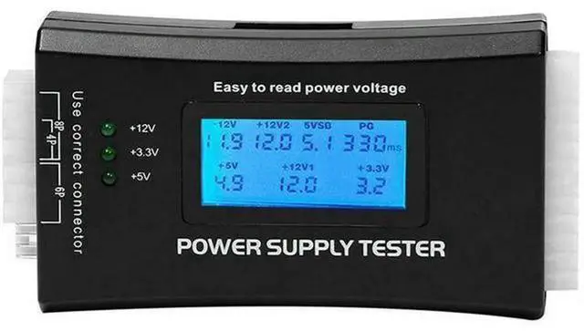 Alt view image 4 of 6 - JacobsParts 20+4Pin LCD Digital Power Supply Tester, ATX ITX BTX PSU Diagnostic Detector, Support PCIE SATA HDD Connectors for PC Computer Power Supply Voltage Testing & Hardware Repair