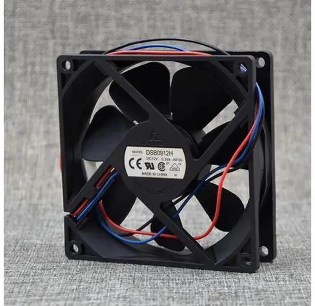 Alt view image 3 of 3 - DELTA DSB0912H 9025 9cm Chassis Cooling Fan, DC 12V 0.24A 2Wire UltraQuiet Axial Fan for Computer Case, Power Supply and Industrial Equipment Heat Dissipation
