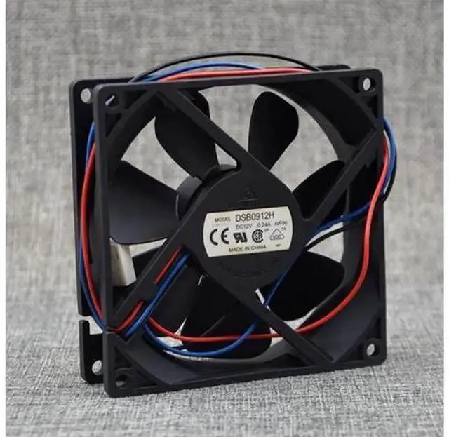 Alt view image 2 of 3 - DELTA DSB0912H 9025 9cm Chassis Cooling Fan, DC 12V 0.24A 2Wire UltraQuiet Axial Fan for Computer Case, Power Supply and Industrial Equipment Heat Dissipation
