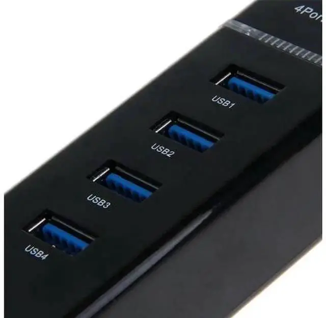 Alt view image 5 of 5 - USB 3.0 4Port HighSpeed Hub with Individual OnOff Switches, MultiInterface USB Splitter Expansion Hub, Portable Professional USB3.0 Data Hub for Desktop Laptop Peripheral Connection
