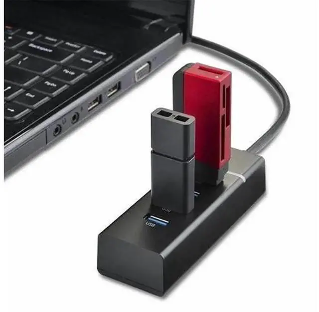 Alt view image 4 of 5 - USB 3.0 4Port HighSpeed Hub with Individual OnOff Switches, MultiInterface USB Splitter Expansion Hub, Portable Professional USB3.0 Data Hub for Desktop Laptop Peripheral Connection
