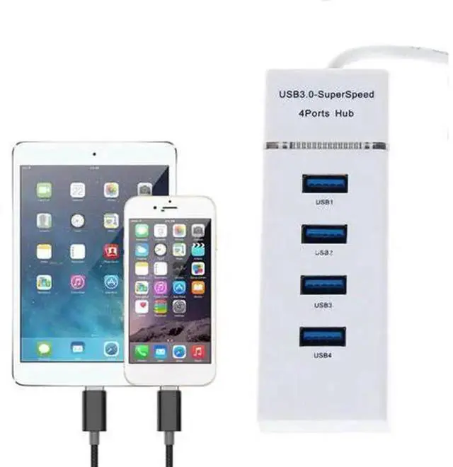 Alt view image 2 of 5 - USB 3.0 4Port HighSpeed Hub with Individual OnOff Switches, MultiInterface USB Splitter Expansion Hub, Portable Professional USB3.0 Data Hub for Desktop Laptop Peripheral Connection