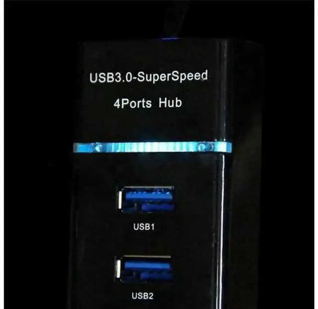 Alt view image 3 of 5 - USB 3.0 4Port HighSpeed Hub with Individual OnOff Switches, MultiInterface USB Splitter Expansion Hub, Portable Professional USB3.0 Data Hub for Desktop Laptop Peripheral Connection