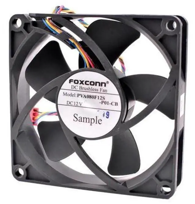 Alt view image 4 of 4 - 80x80x20mm 8020 PWM Cooling Fan Replacement for PVA080F12S, DC 12V 4Wire 4Pin 8CM Axial Fan, HighAirflow Fan for Computer Chassis, CPU Heatsink and Motherboard Peripheral Heat Dissipation