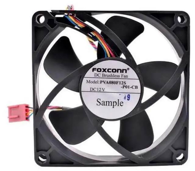Alt view image 3 of 4 - 80x80x20mm 8020 PWM Cooling Fan Replacement for PVA080F12S, DC 12V 4Wire 4Pin 8CM Axial Fan, HighAirflow Fan for Computer Chassis, CPU Heatsink and Motherboard Peripheral Heat Dissipation