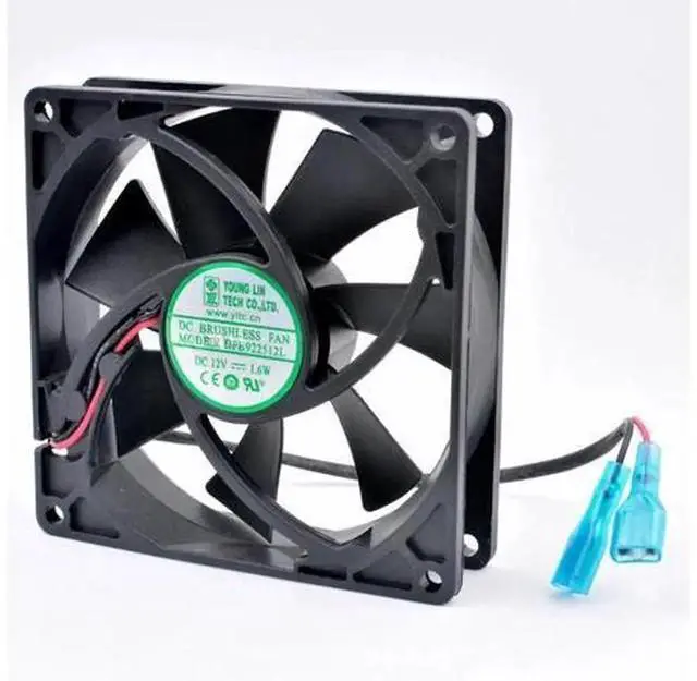 Alt view image 3 of 4 - 92mm 92x92x25mm DC12V 1.6W 2Wire Double Ball Bearing Cooling Fan DFB922512L, Replacement Chassis Power Supply CPU Cooler Fan for Computer Cabinet & Industrial Equipment